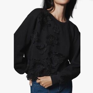 Anthropologie Maeve 3D appliqué sweatshirt S